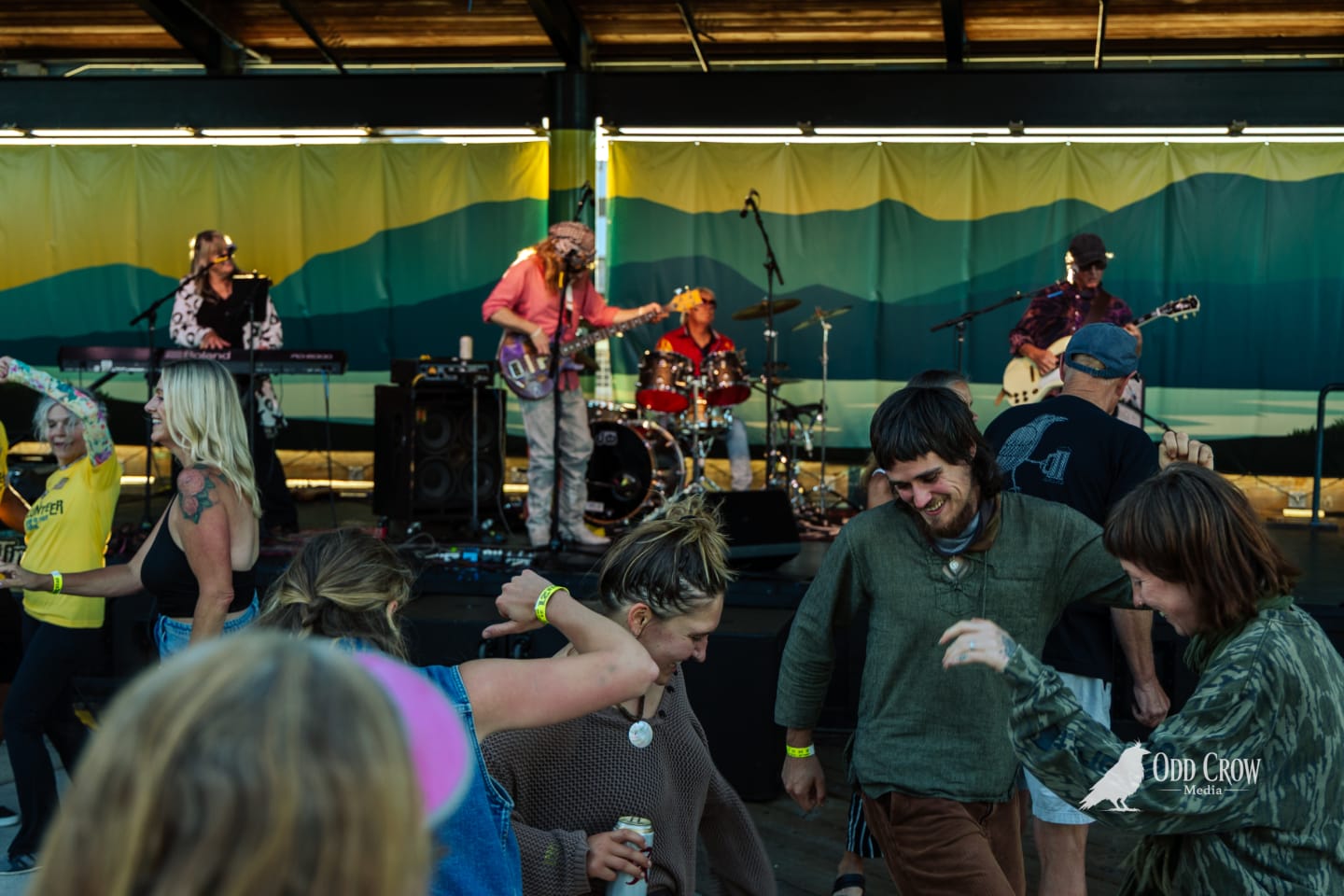 Crowd gathered at Arts in Action on the Port Angeles waterfront
