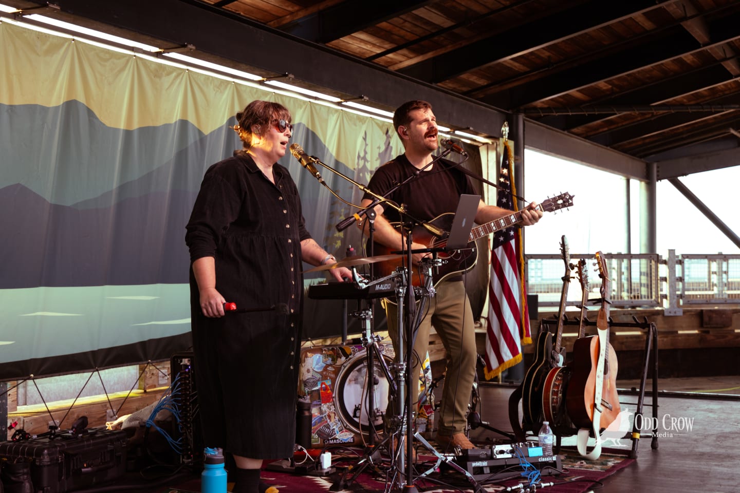 National Park Radio performing on the pier stage