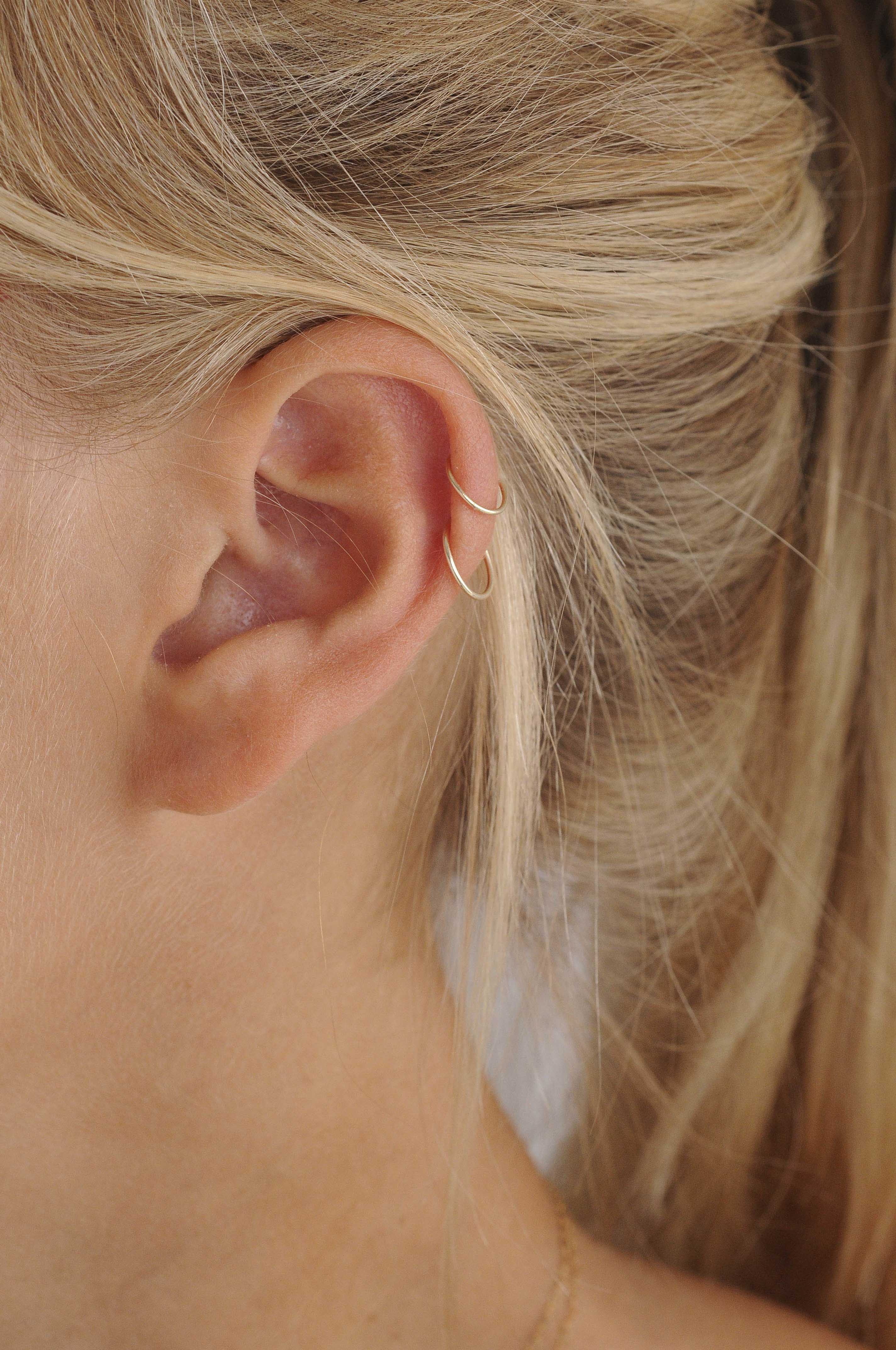 Double helix gold hoops sale