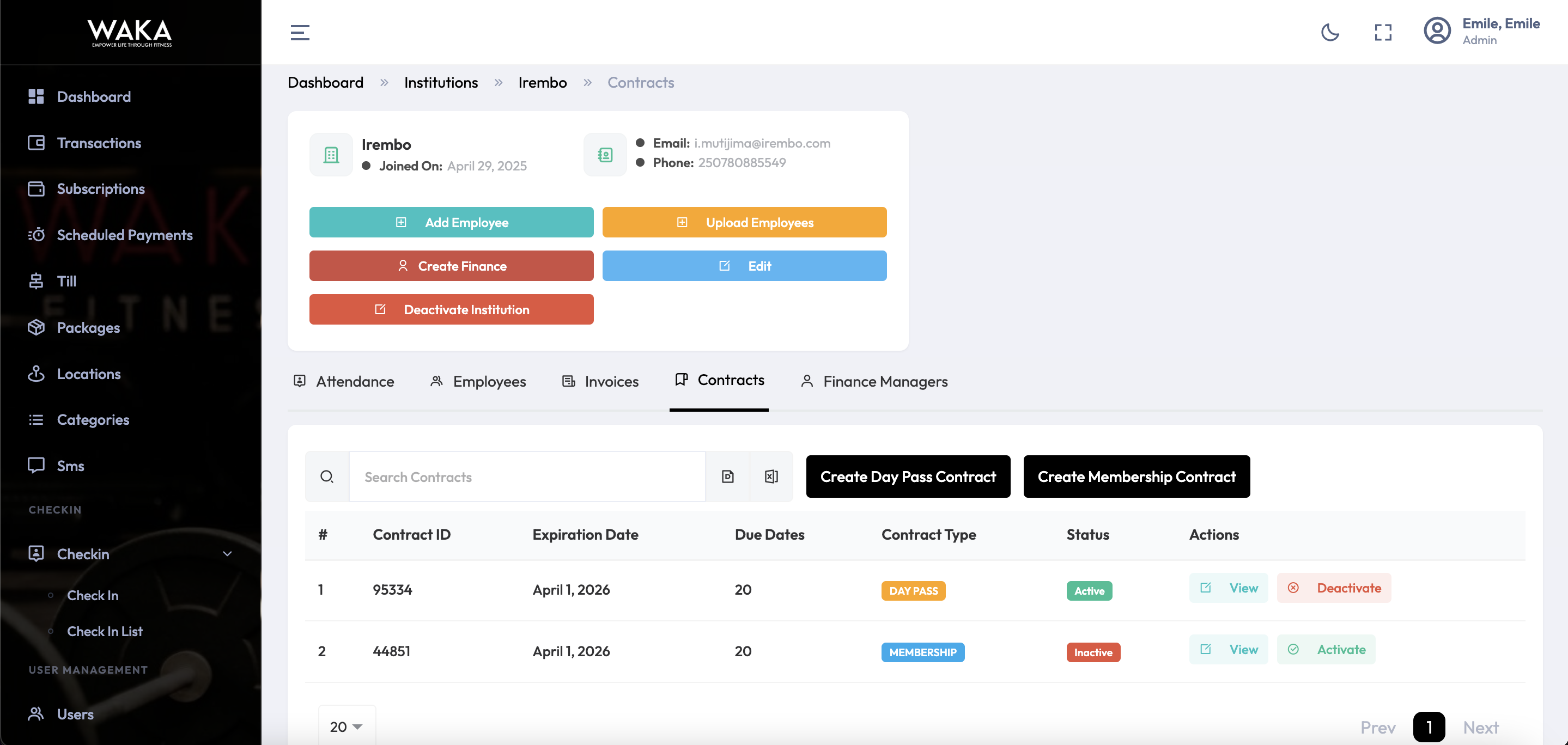 Institutional Management