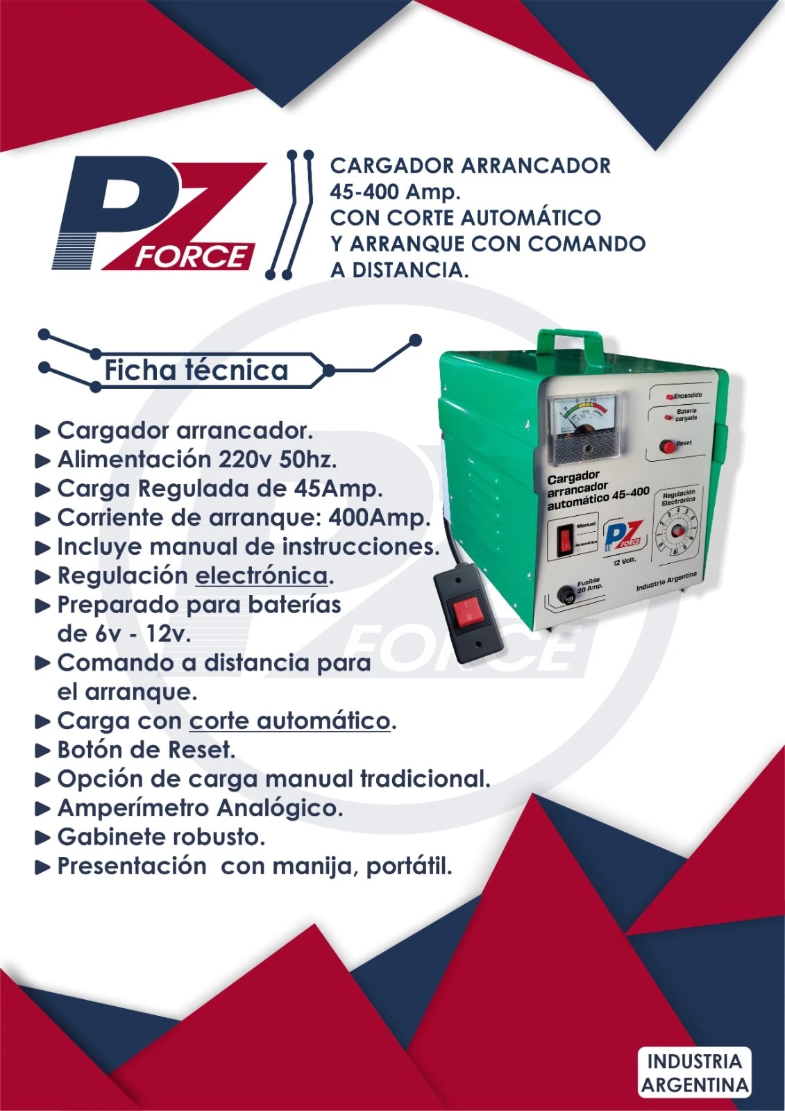 Cargador Arrancador Inteligente 45-400