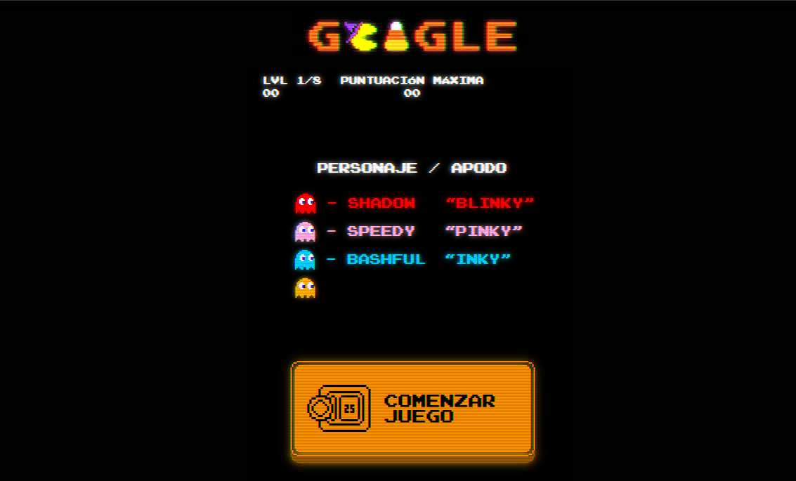 PAC MAN Halloween 2025 Edition, GOOGLE DOODLE, JUEGO