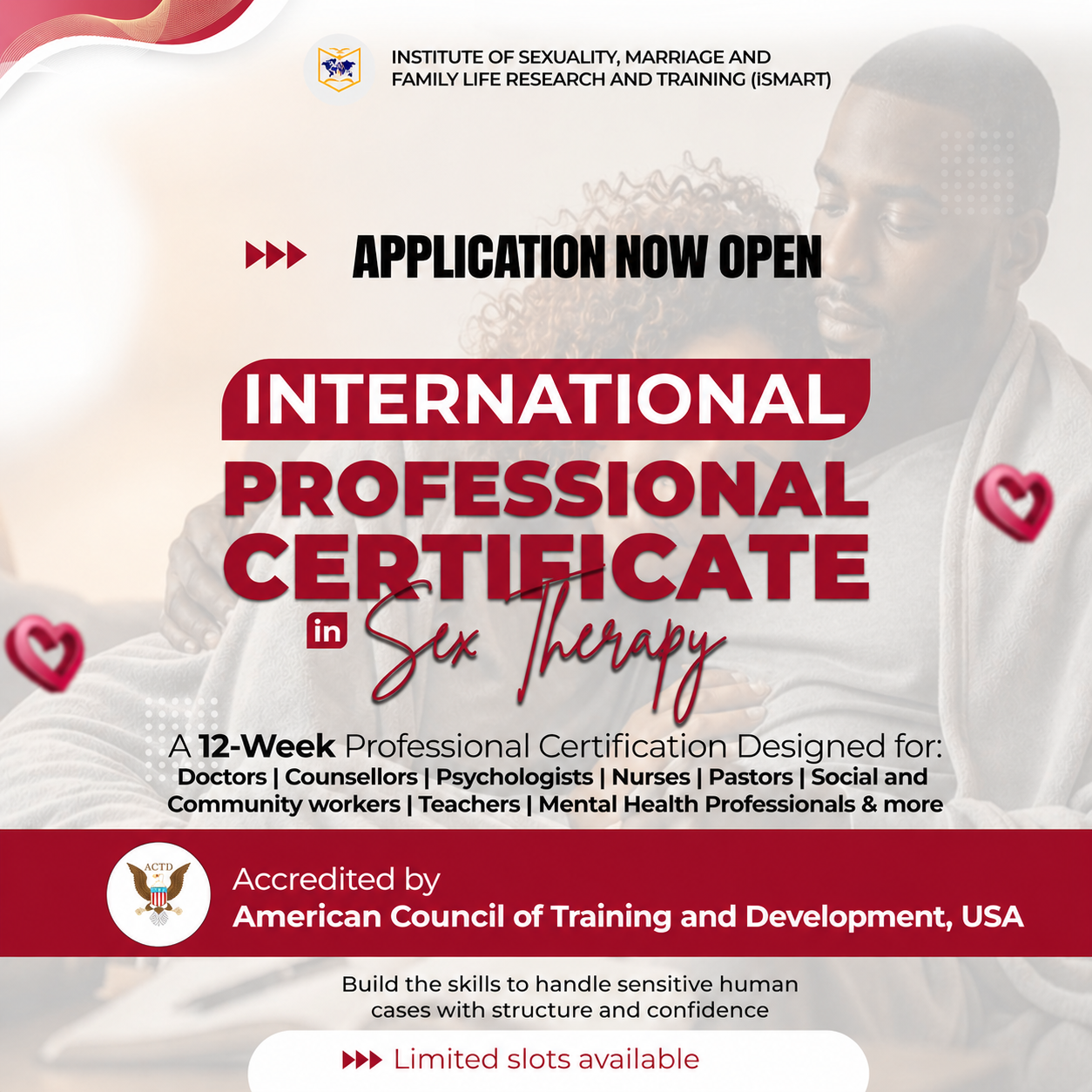 INTERNATIONAL PROFESSIONAL CERTIFICATE IN SEX THERAPY