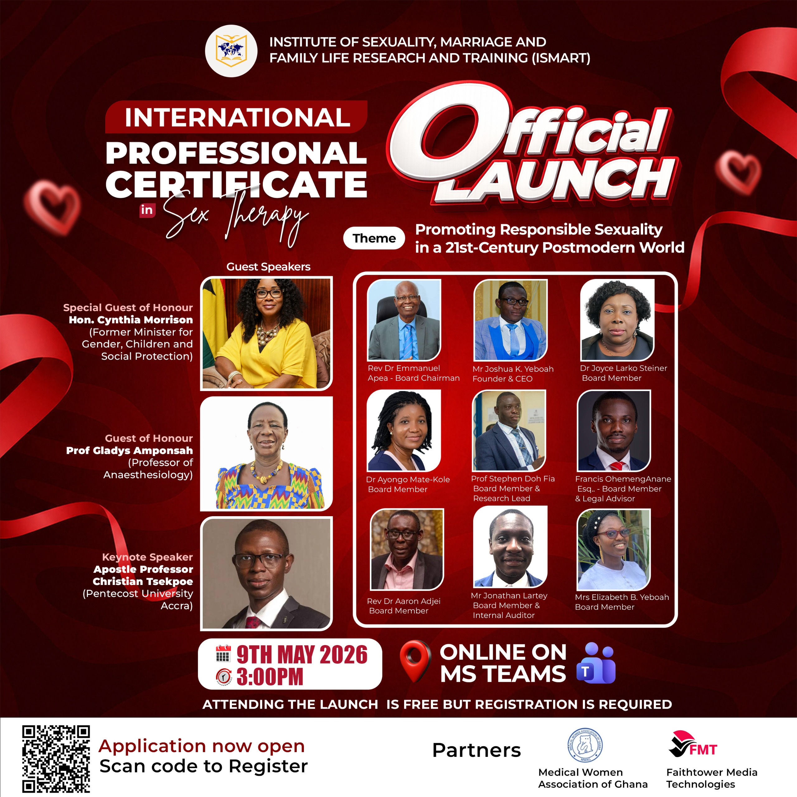 OFFICIAL LAUNCH of the International Professional Certificate in SEX THERAPY