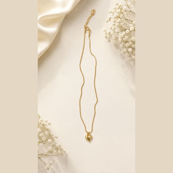 Heart Charm Gold Necklace