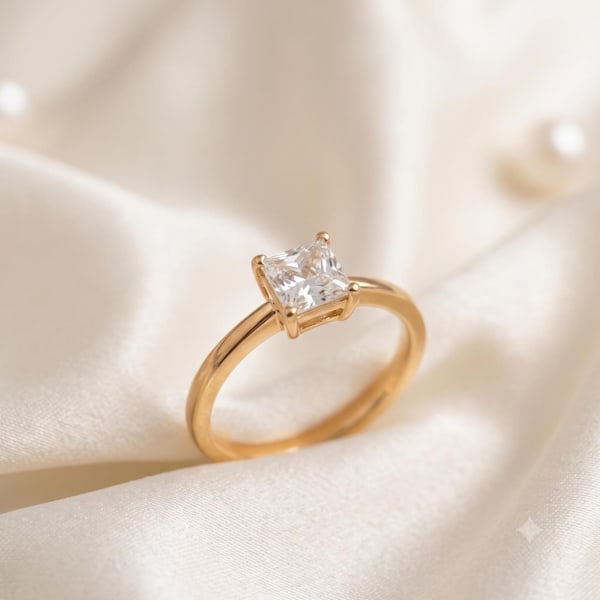 Princess Cut Solitaire Ring