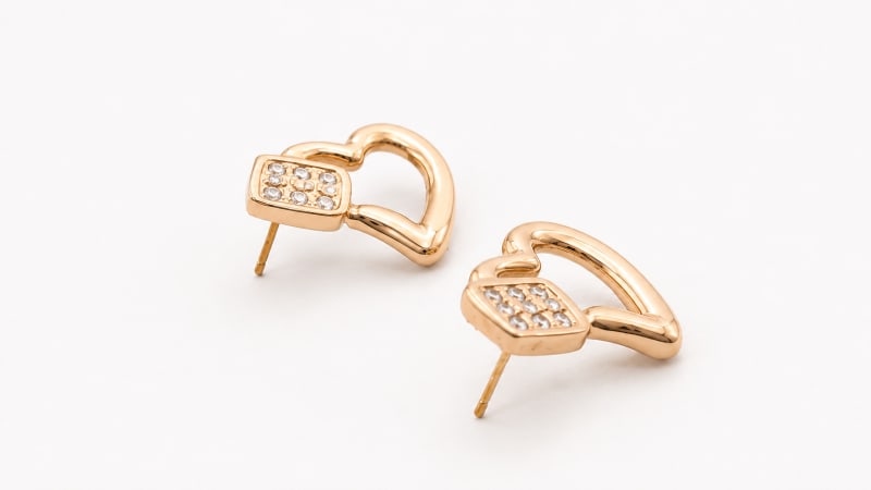 Gold Geometric Drop Earrings