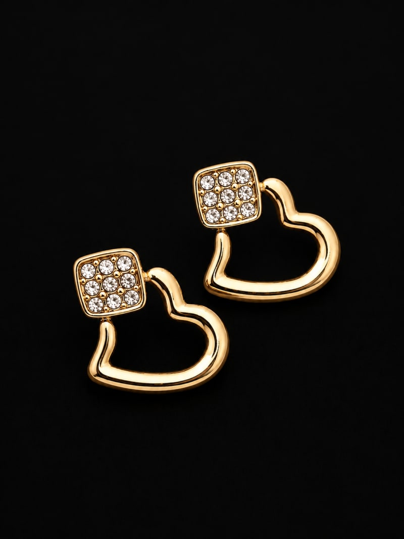 Gold Geometric Drop Earrings