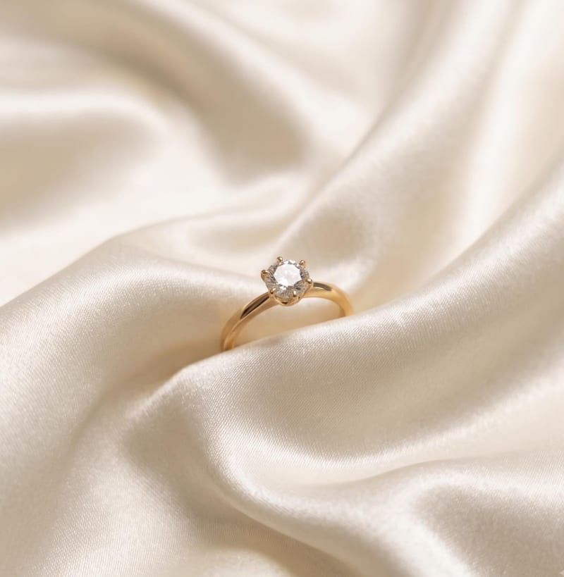 Elegant Round Solitaire Ring