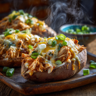 Easy BBQ Chicken Stuffed Sweet Potatoes Recipe