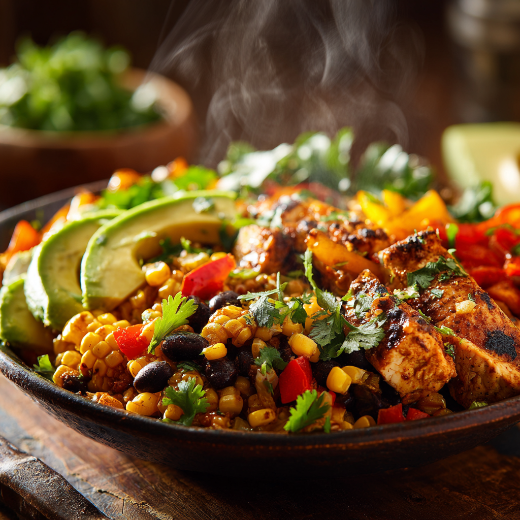 Easy Healthy Grilled Corn and Black Bean Chicken Bowls