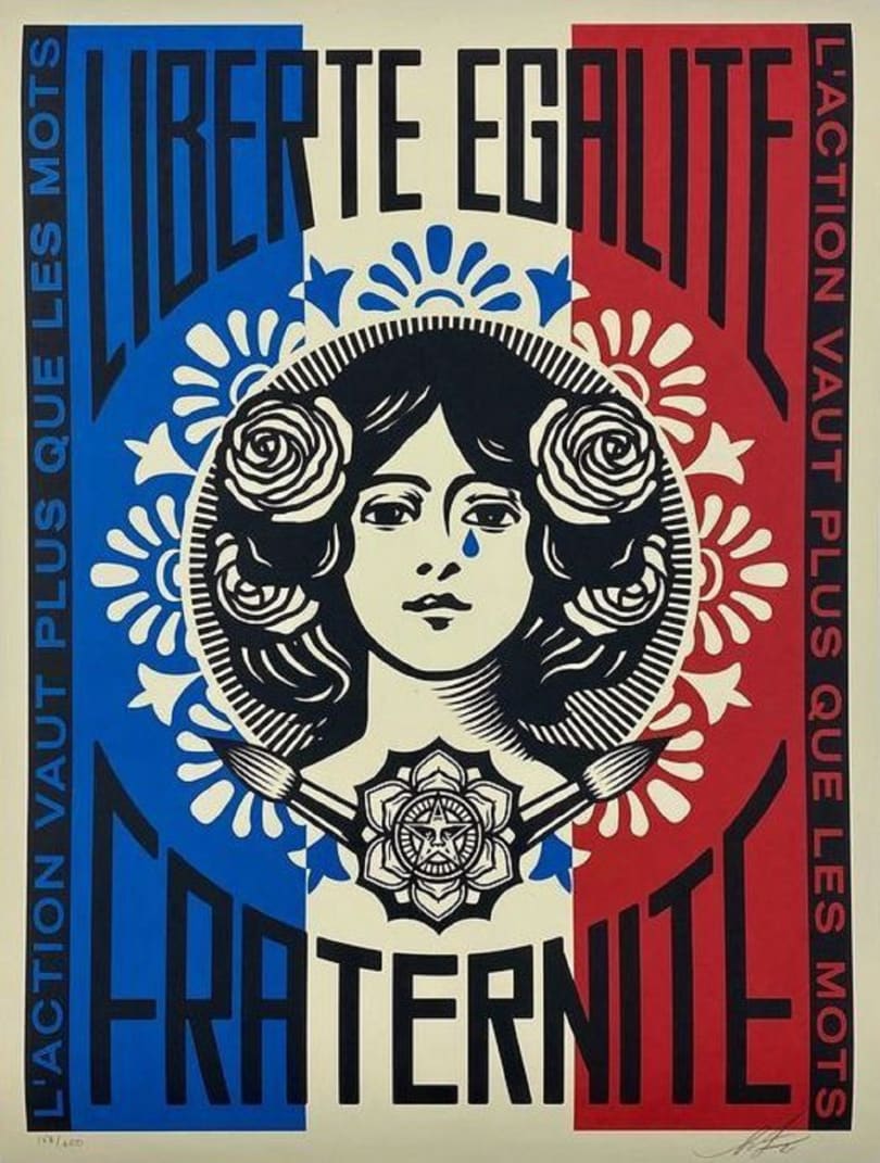 L'action vaut plus que les mots (Marianne) – Shepard Fairey (OBEY)