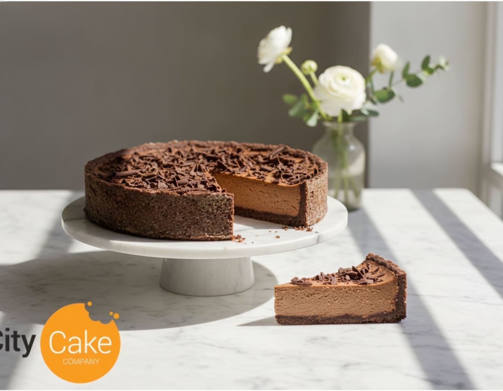 Belgian Chocolate Cheesecake, custom cake made to order in Bratislava, City Cake Company