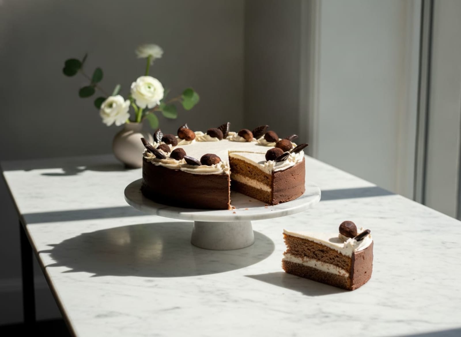 Gluten-Free Chestnut Truffle Cake, custom cake made to order in Bratislava, City Cake Company