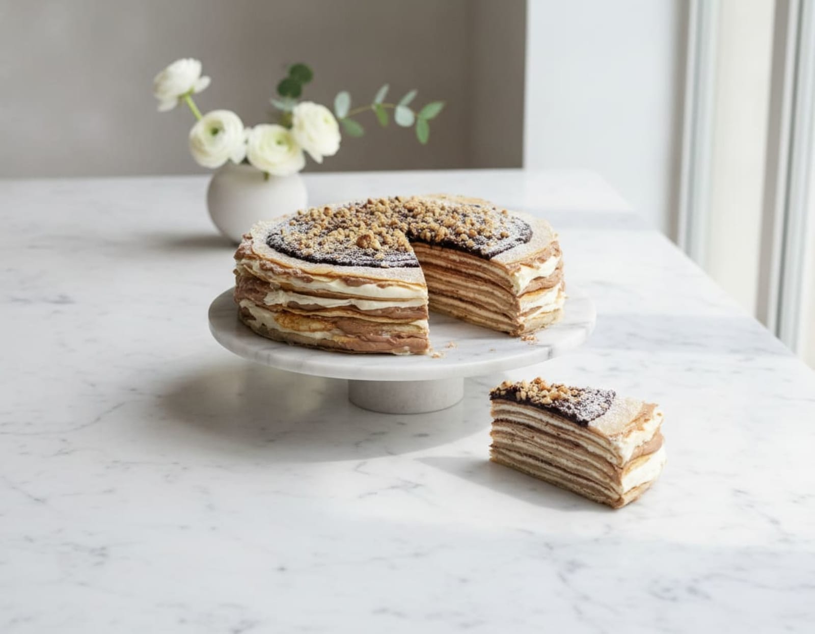 Crêpe Cake with Parisian Cream, custom cake made to order in Bratislava, City Cake Company