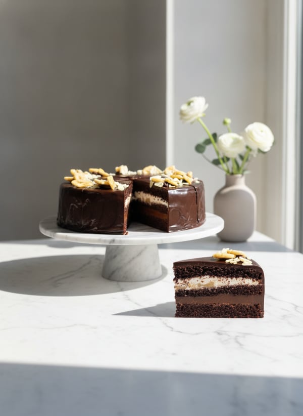 Belgian Chocolate Cake with Banana — City Cake Company Bratislava
