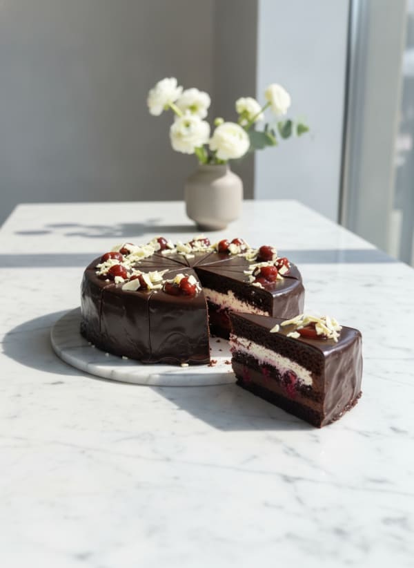 Belgian Chocolate Cake with Strawberries — City Cake Company Bratislava