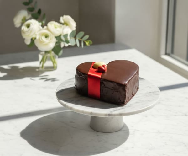 Chocolate Heart with Raspberries — City Cake Company Bratislava