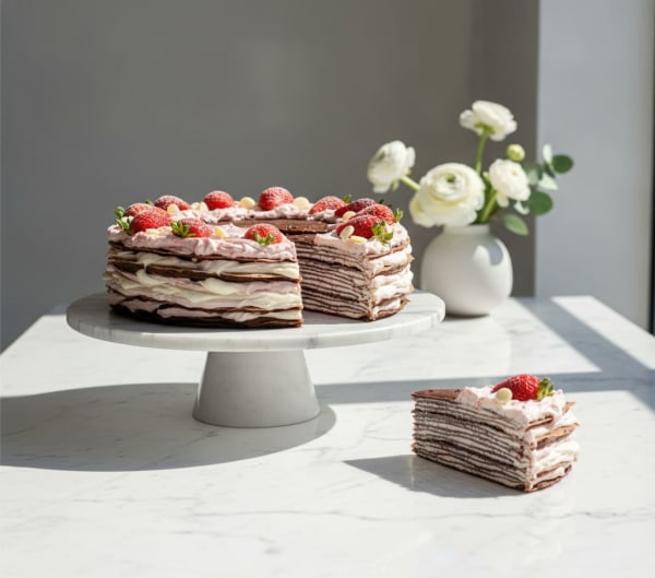 Crêpe Cake with Ricotta and Red Fruit — City Cake Company Bratislava