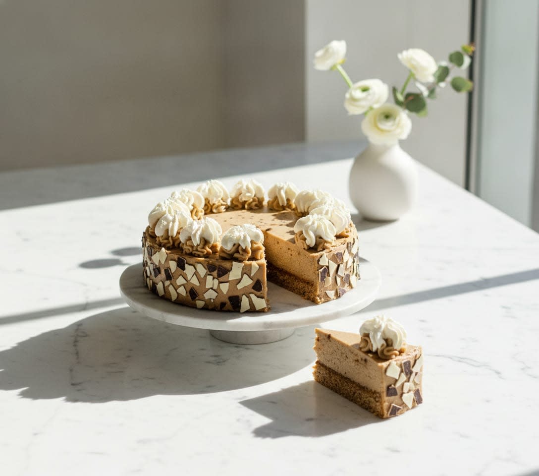 Kávový cheesecake — torta na objednávku Bratislava, City Cake Company