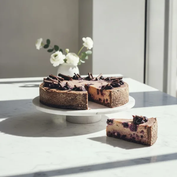 Čučoriedkový cheesecake (brownies)