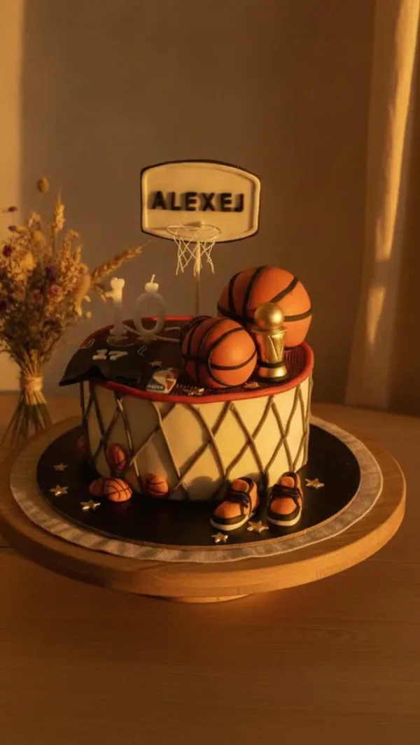 Basketball children's birthday cake