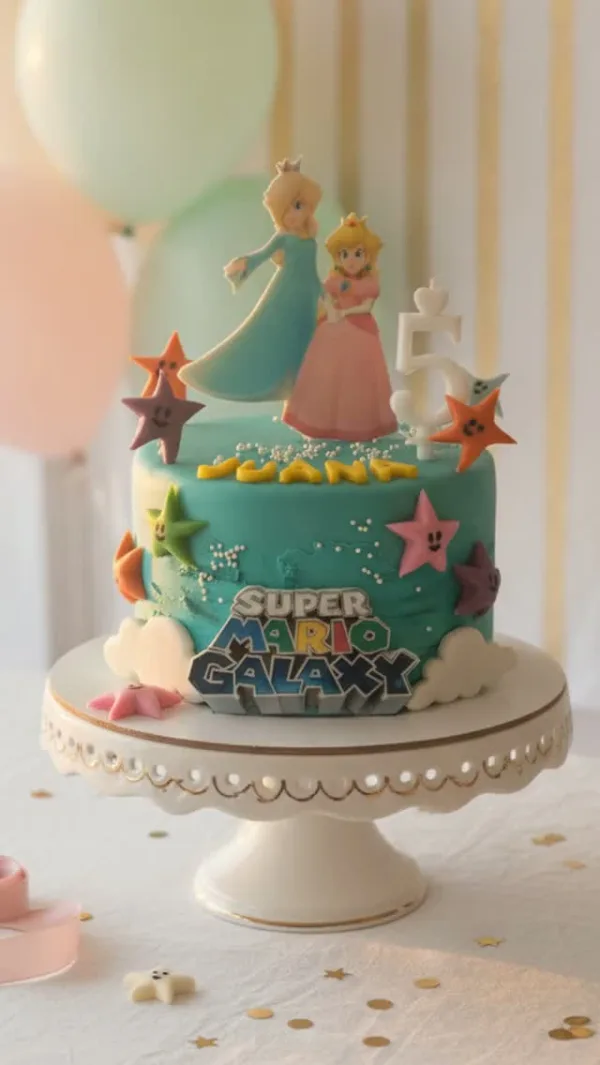 Super Mario Galaxy children's birthday cake