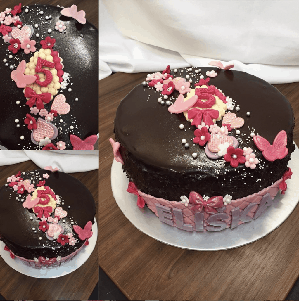 Detska torta belgicka cokoladova s motylmi detska torta bratislava
