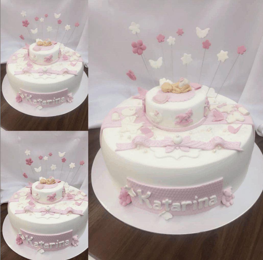 Detska torta krst ruzova detska torta bratislava