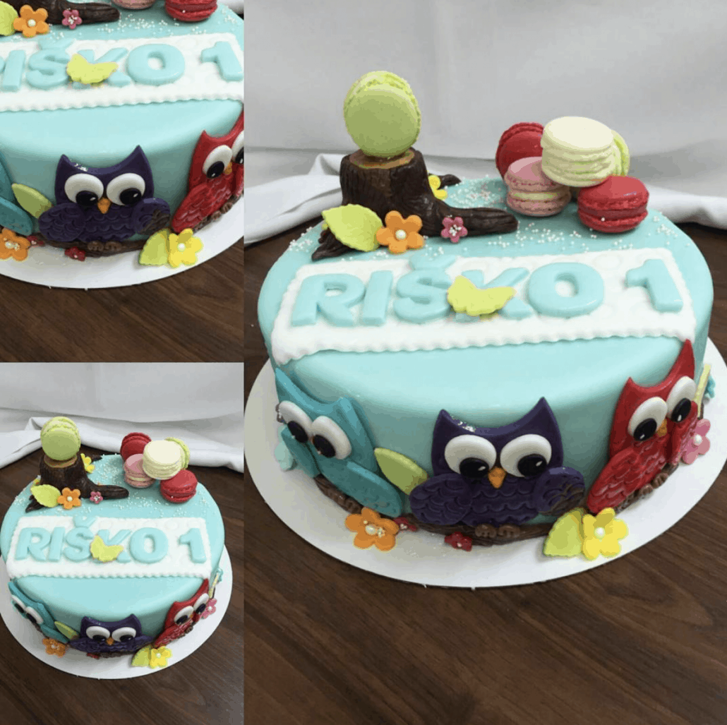 Detska torta sovicky tyrkysova detska torta bratislava