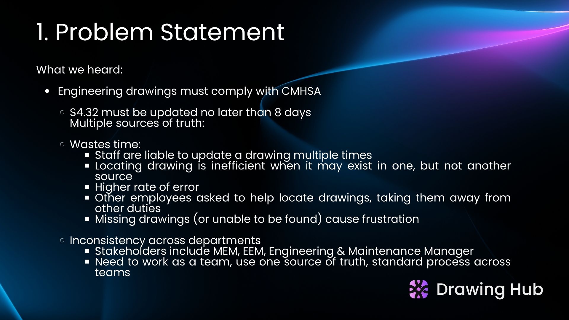 Slide 3 — Engineering Drawing Management adoption guide