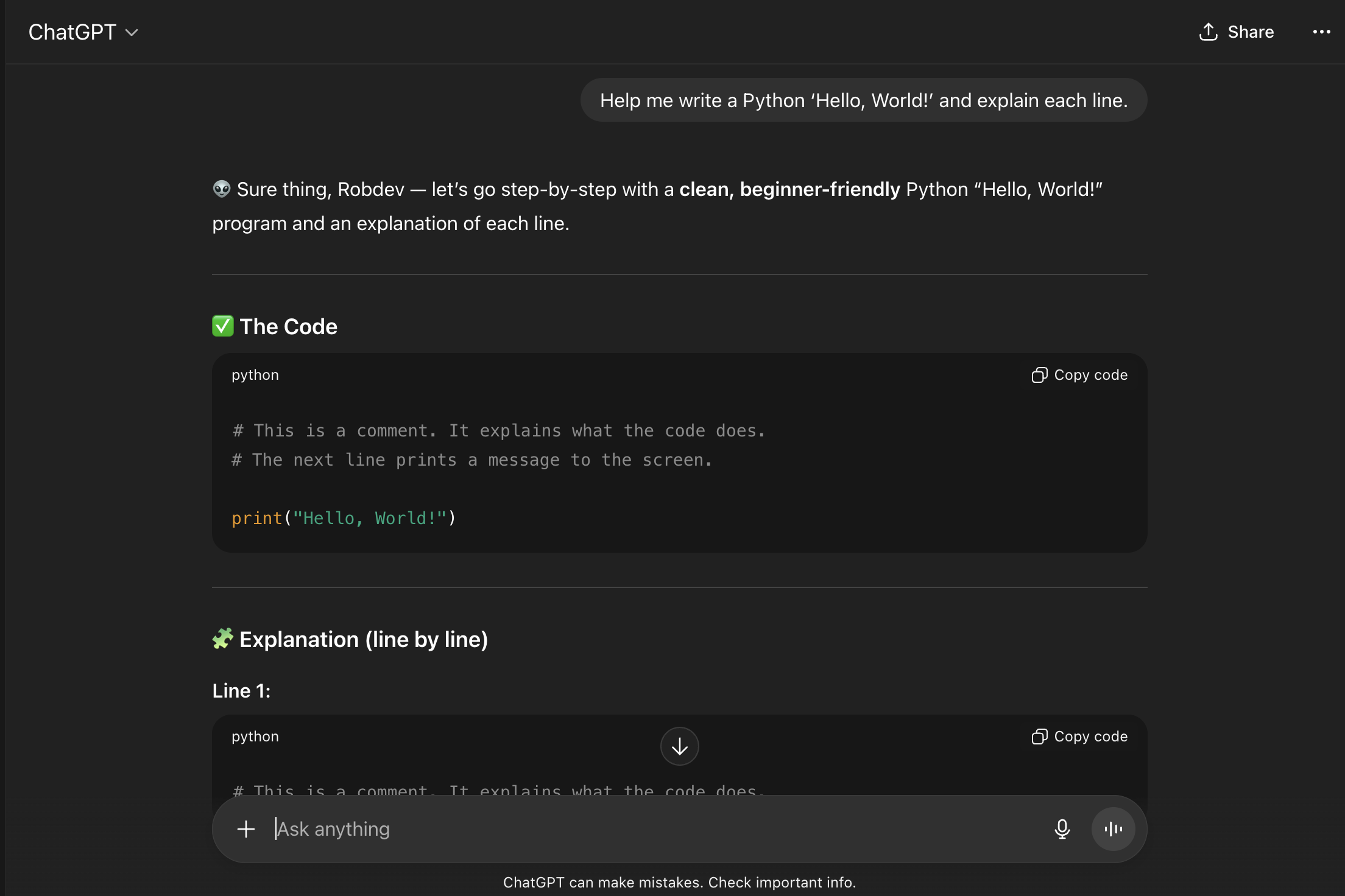 chatgpt python learn