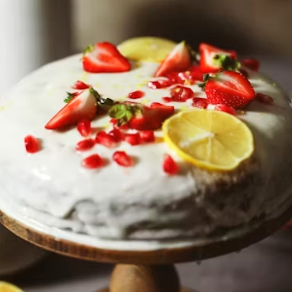 Strawberry Lemon Cream Cake