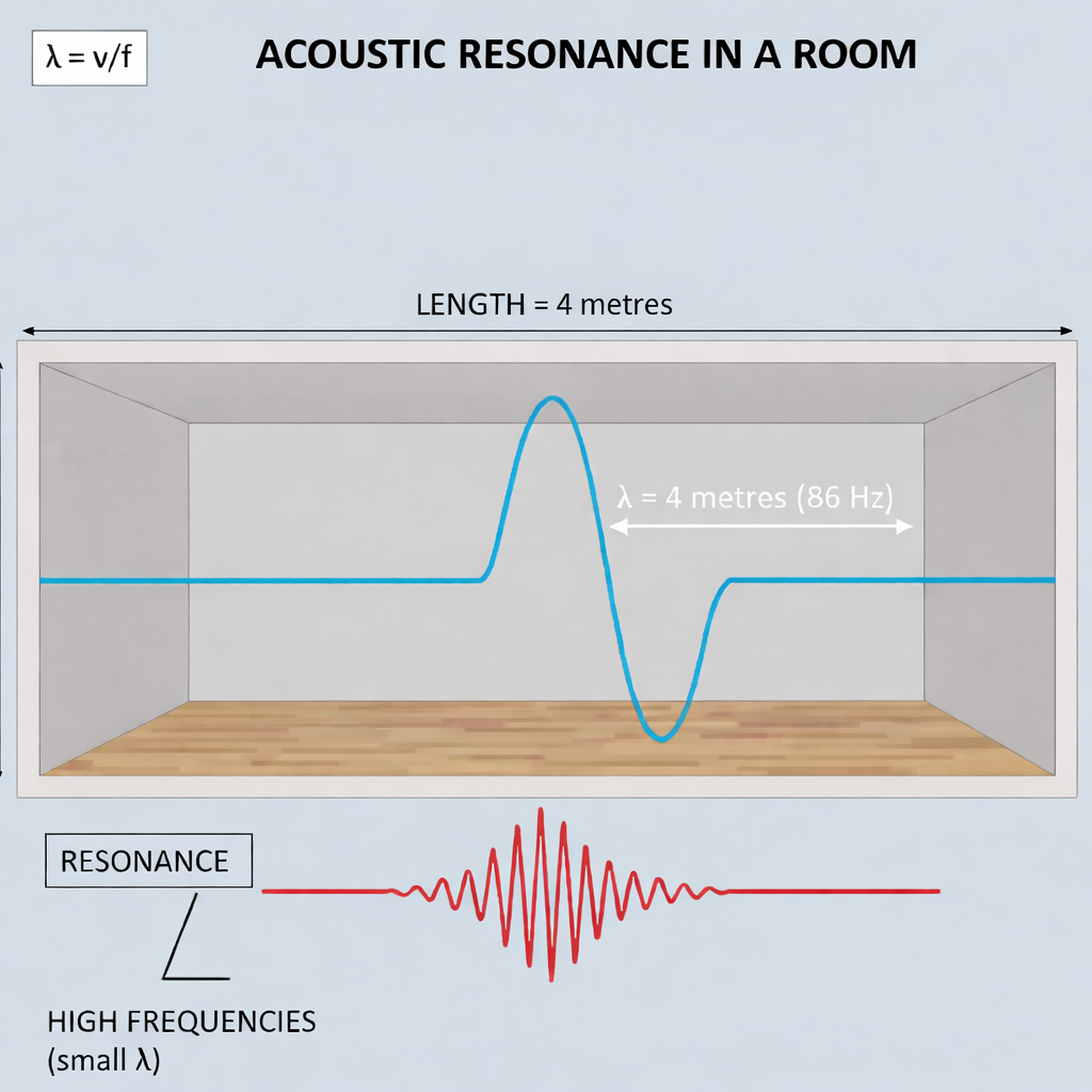 Room Resonance as a Function of Acoustic Wavelength