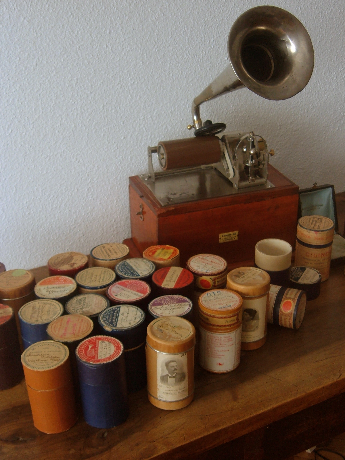 Image of wax cylinders used for sound reproduction