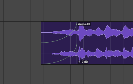 Fade in en un clip de ProTools