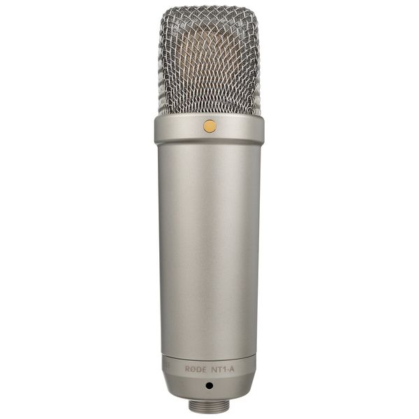Rode NT1A large-diaphragm studio microphone with the capsule facing forward