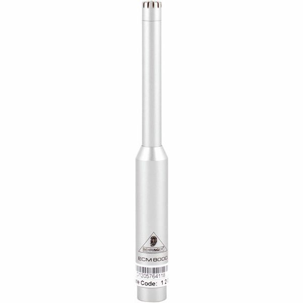 Behringer ECM8000 measurement microphone with a slim body and omnidirectional capsule