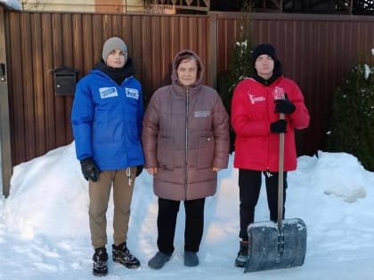 Активисты «Молодой Гвардии» и «Волонтерской Роты» оказали адресную помощь пожилой женщине в рамках акции «Снежный десант»