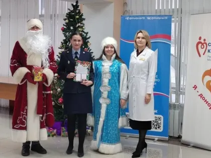 В Мордовии капитан Екатерина Рыкалина удостоена звания «Почетный донор России»