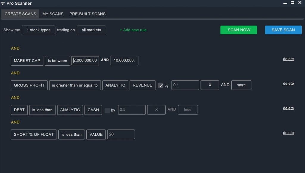 Fundamental Screen – Mid-cap Scan
