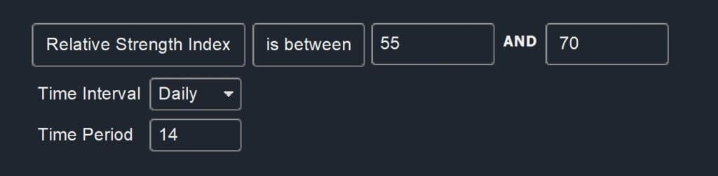 Trend Following - RSI Pullback Scan