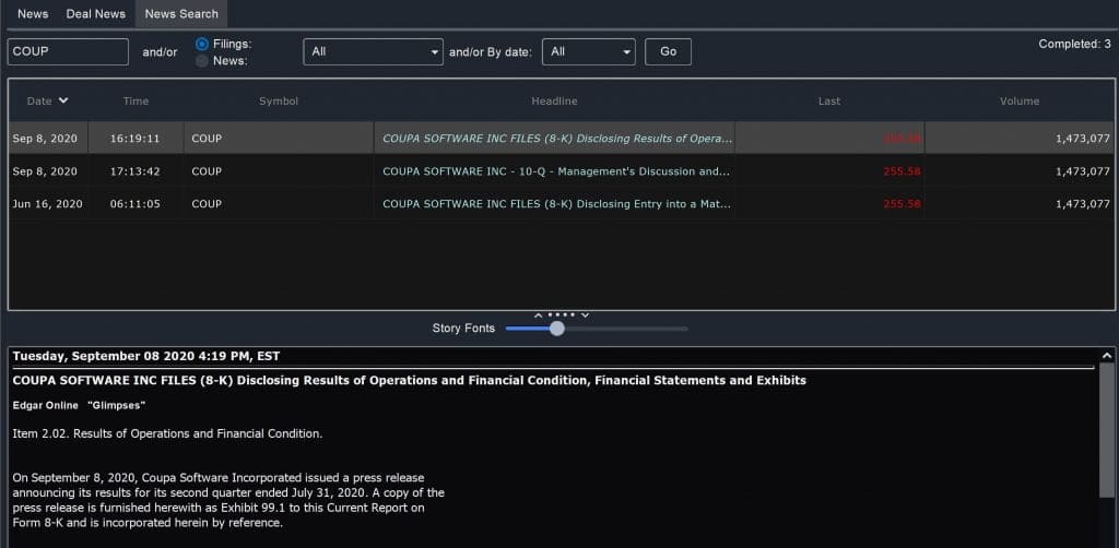 SEC - News Scanner Search