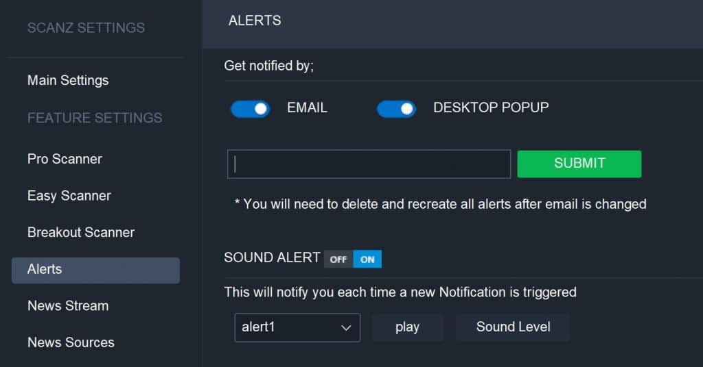 Scanz Customizations - Alerts