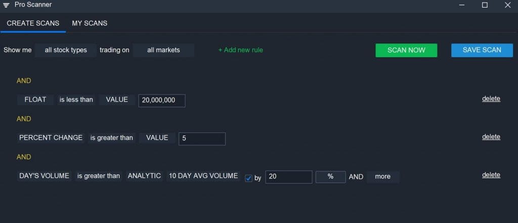 Scanz - Low Float - Combined Low Float Scan