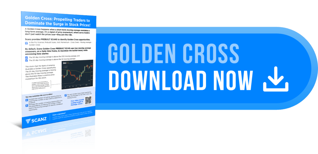 Download Golden Cross cheat sheet - click to get PDF guide for golden cross scanner setup