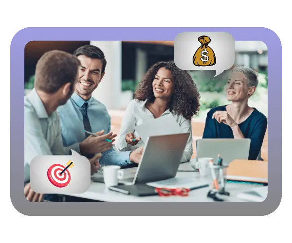 Direção para o lucro com foco e meta