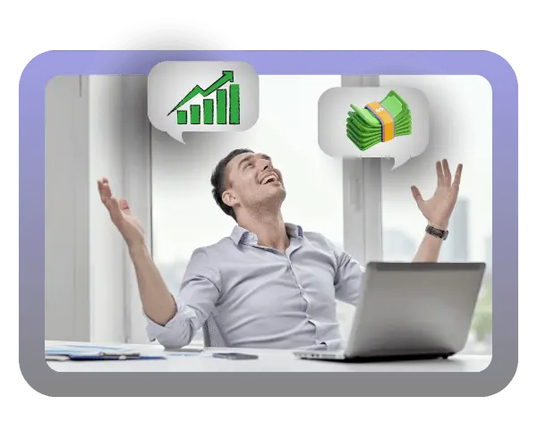 Imagem representando resultado e comemoração de lucro