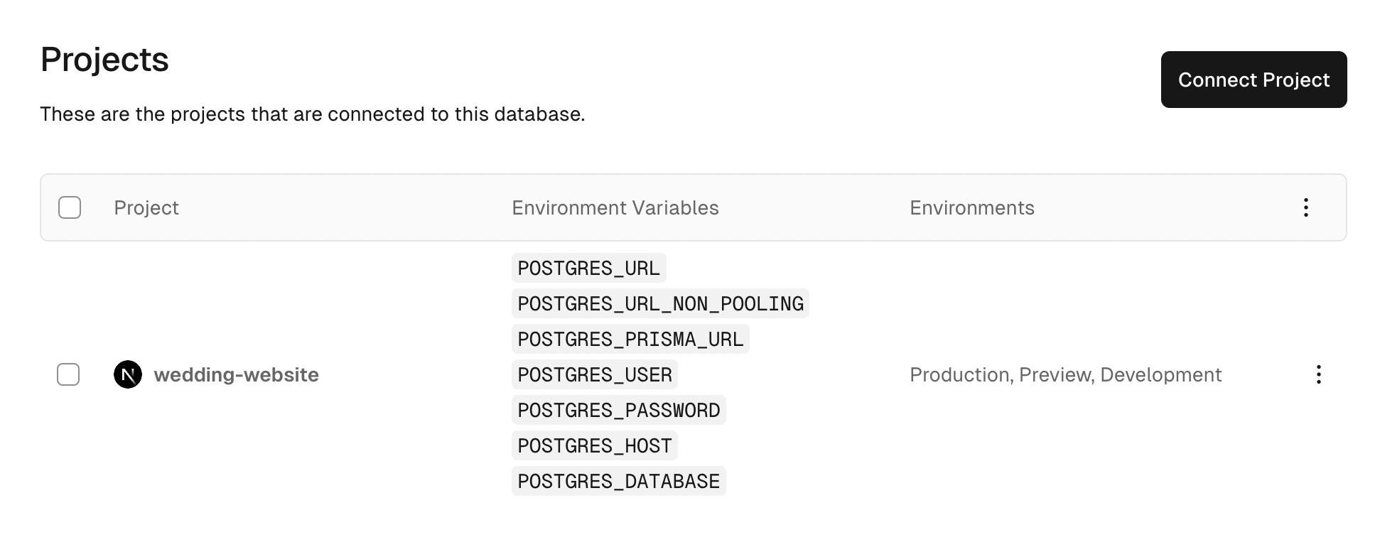 Vercel Database Project