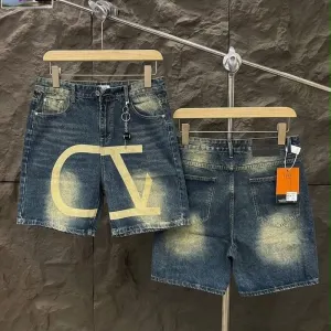 *Luxury designer baggy short Jean